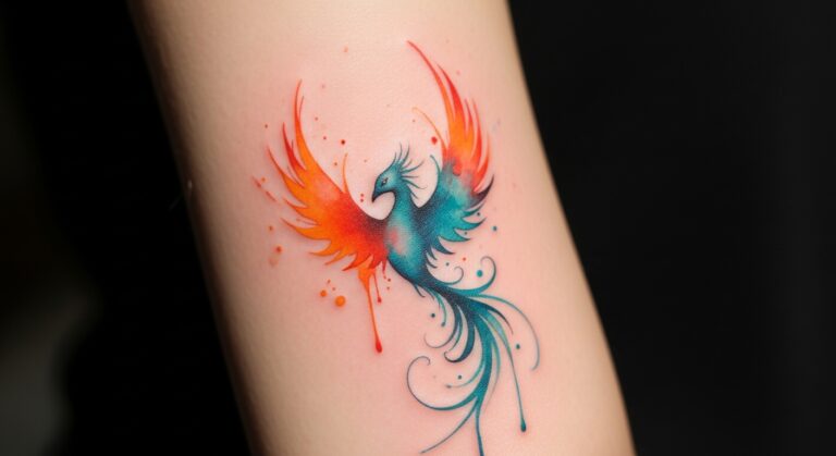 Looking for Watercolor Small Phoenix Tattoos?