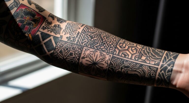 35 Gorgeous Full Sleeve Patch Work Tattoos You’ll Want to Try