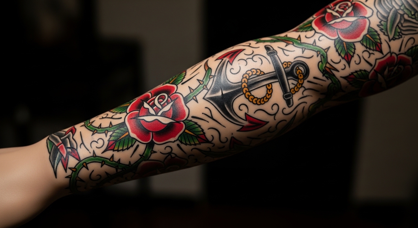 35 Iconic Traditional Full Sleeve Tattoos You’ll Want to Try