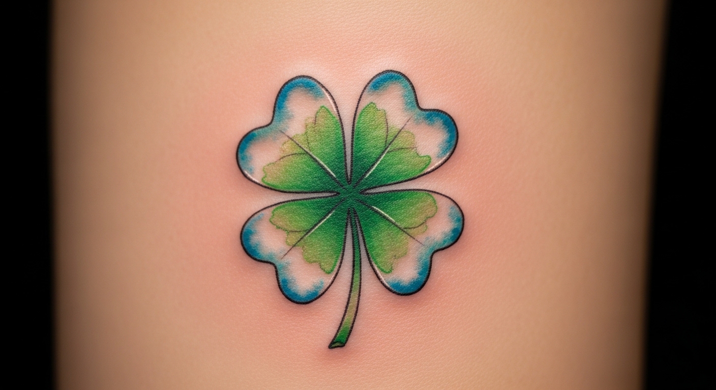 31 Magical Watercolor Trevo De 4 Folhas Tattoos You’ll Want to Try