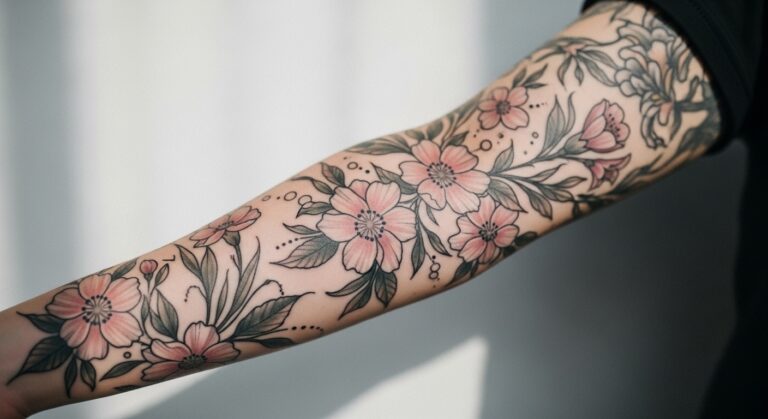 17 Fresh Delicate Sleeve Tattoos Every Woman Will Love