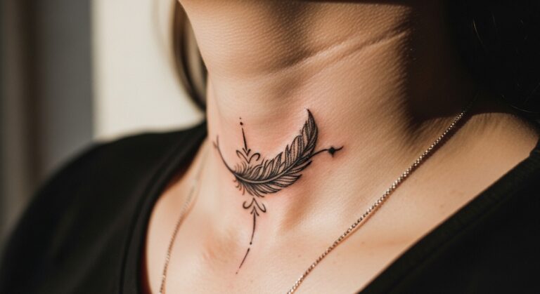 20 Creative Small Throat Tattoos Every Woman Will Love