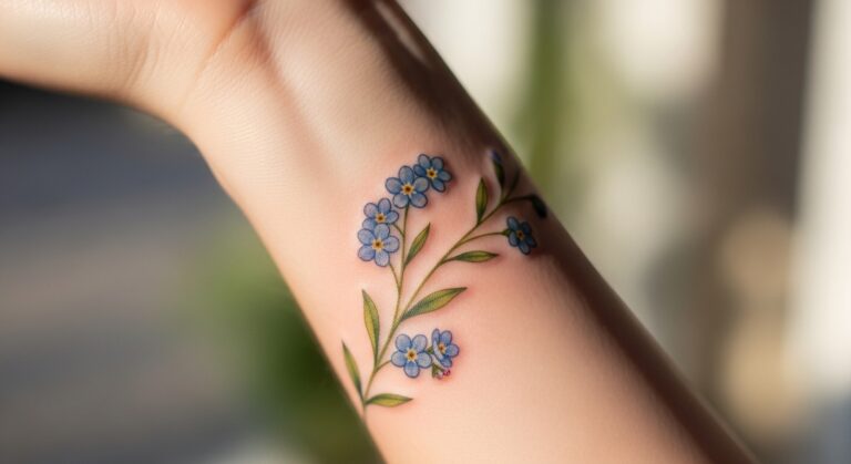 51 Beautiful Delicate Forget Me Not Flower Tattoos to Honor Your Journey