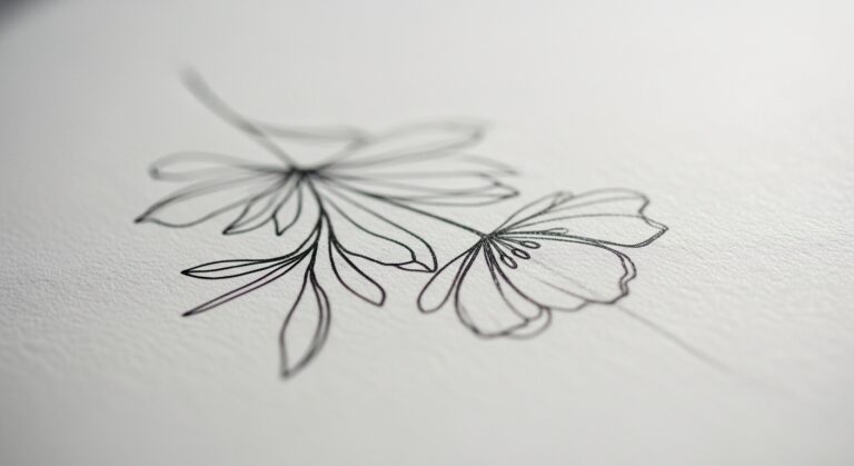 23 Trending Floral Line Art Tattoos You’ll Want to Try