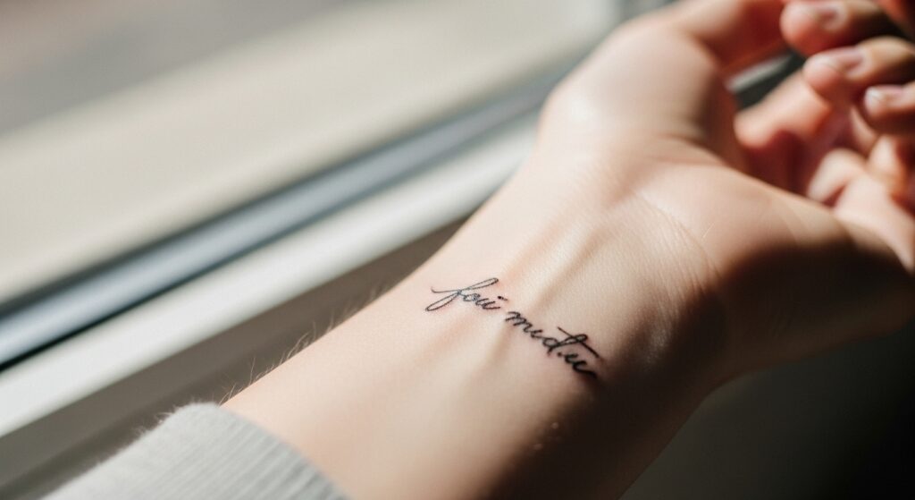 Delicate One Word Tattoos Aesthetic
