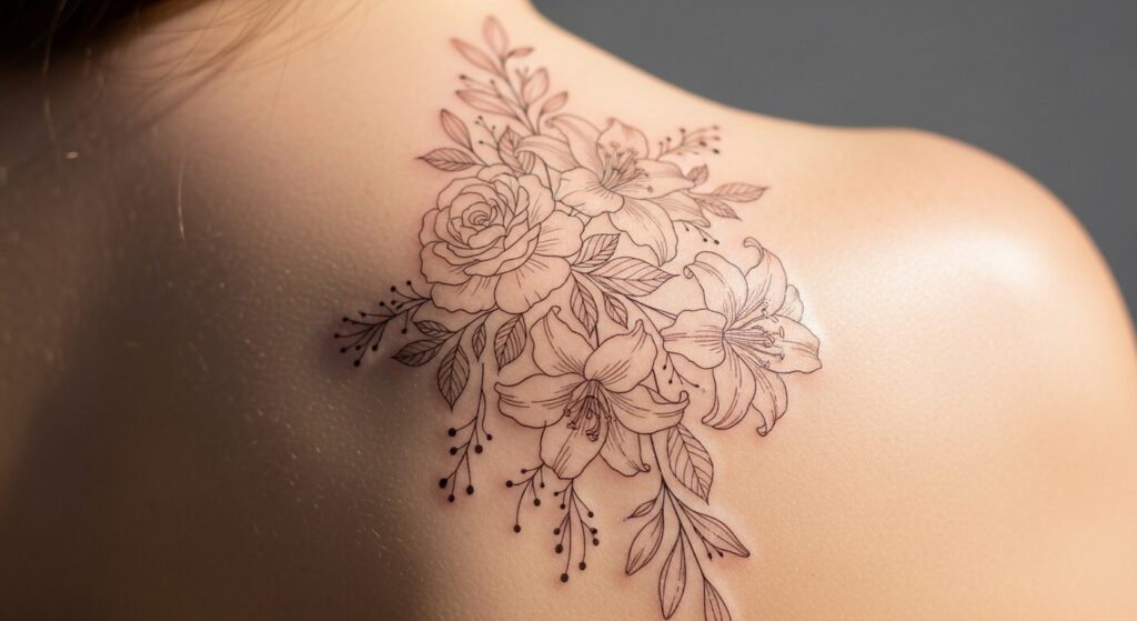 Delicate Back Tattoo Ideas Women