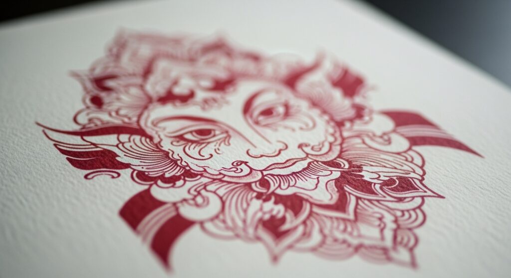 Red Ink Japan Tattoo Design