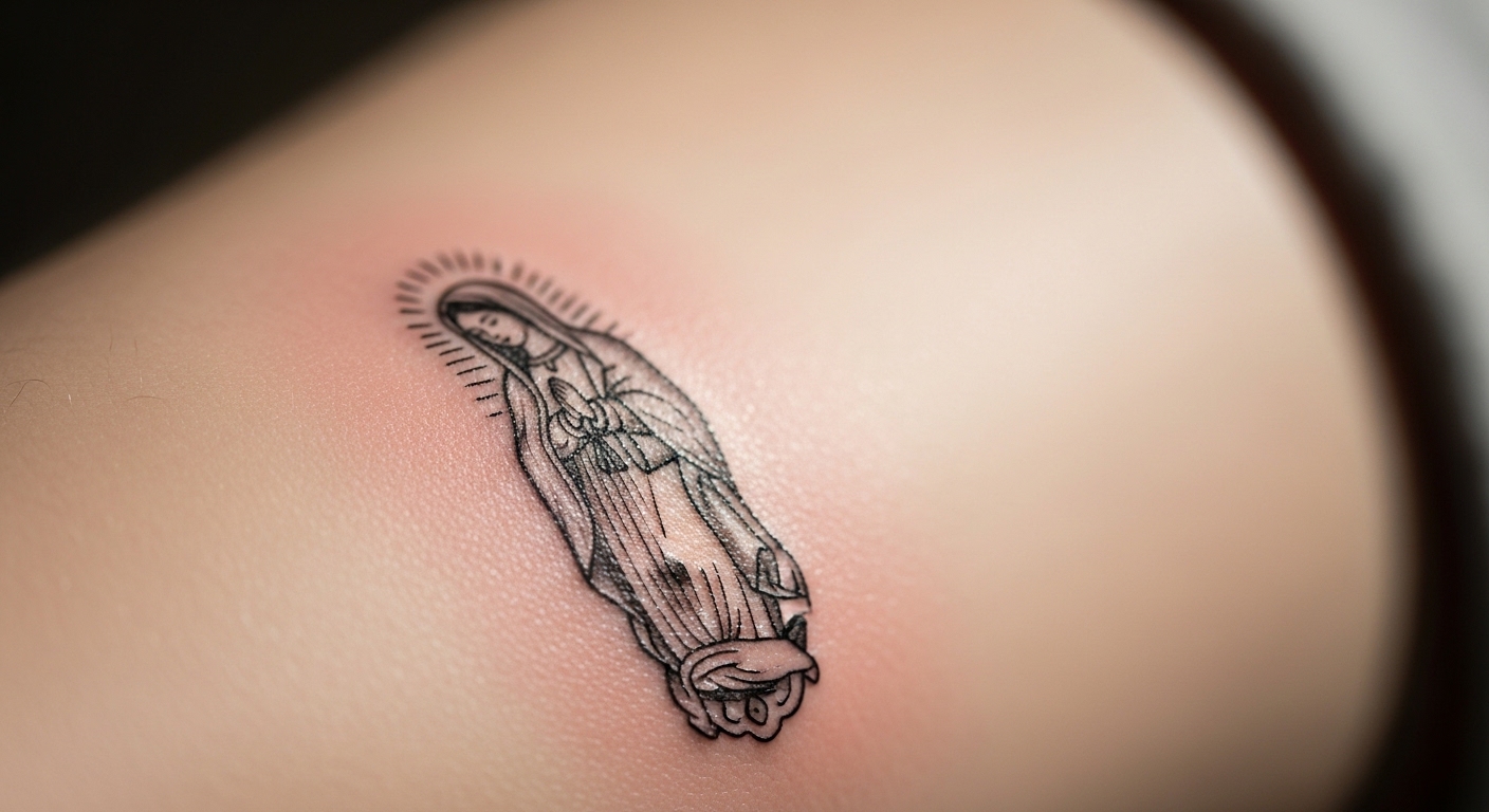 17 Meaningful Small Virgin Mary Tattoos with Hidden Meaning