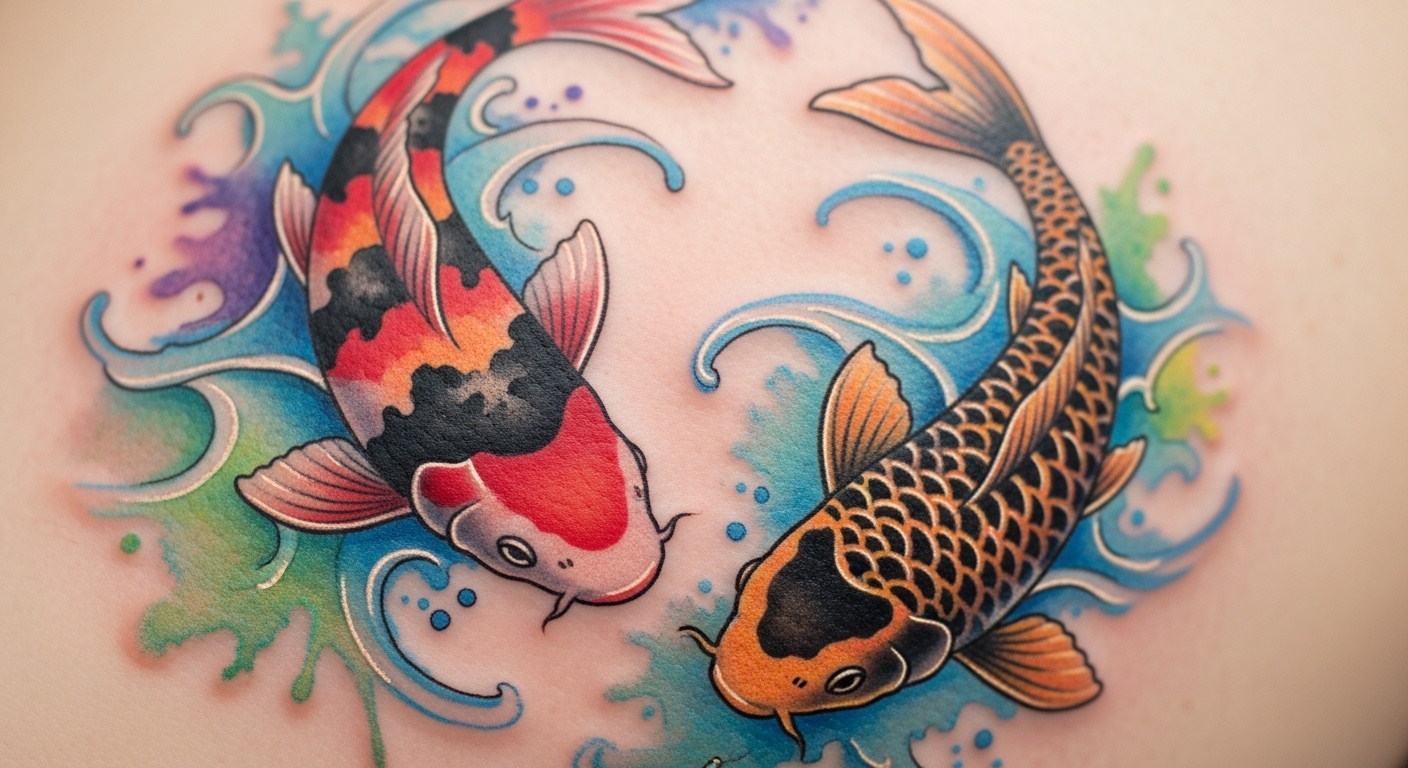 23 Striking Watercolor Koi Fish Tattoos You’ll Want to Try