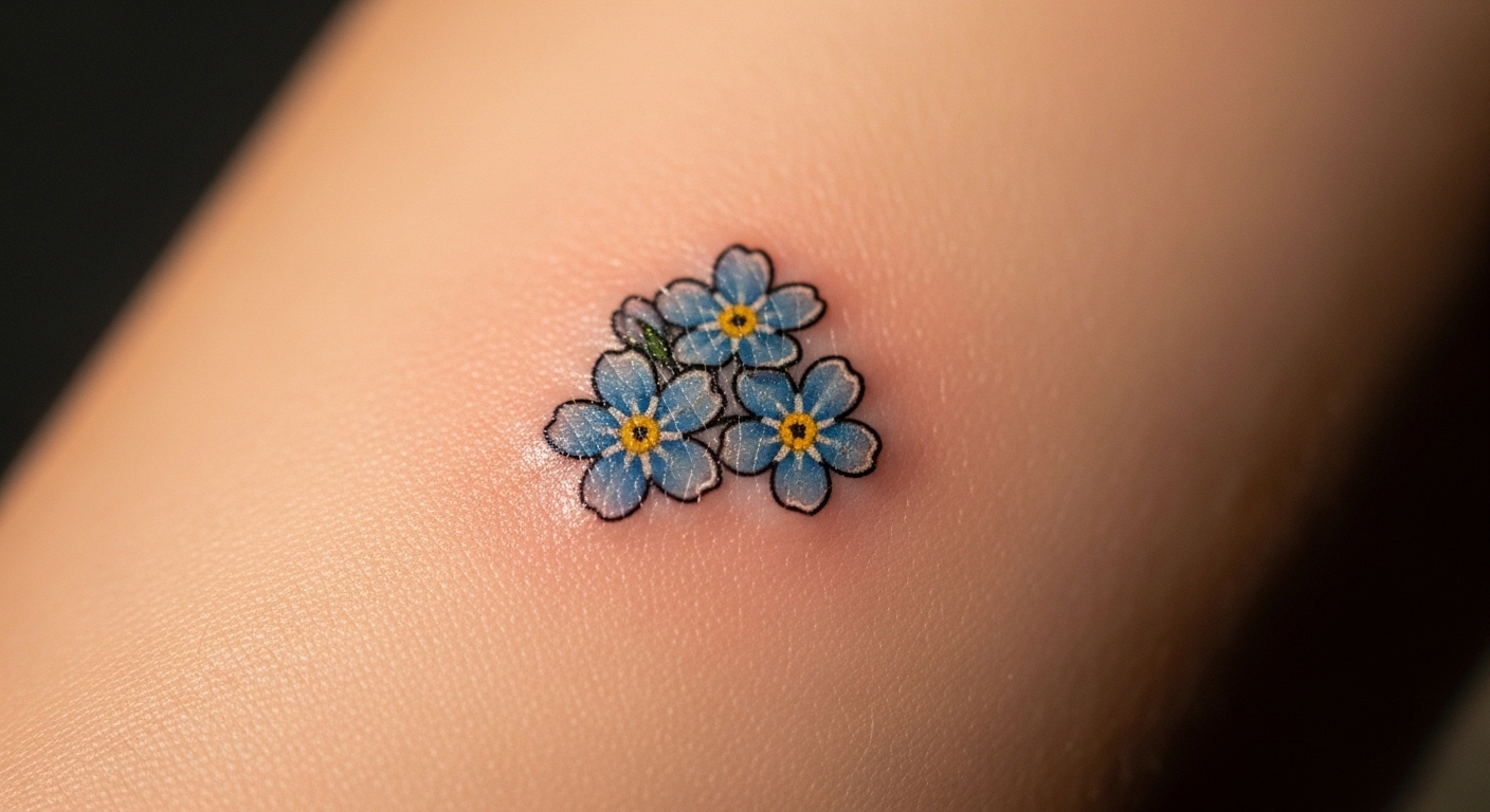 41 Healing Small Forget Me Not Flower Tattoos That Tell a Story