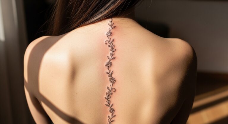 35 Cool Fine Line Spine Tattoos Every Woman Will Love
