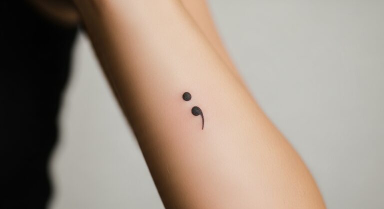 10 Meaningful Beautiful Semi Colon Tattoos with Hidden Meaning