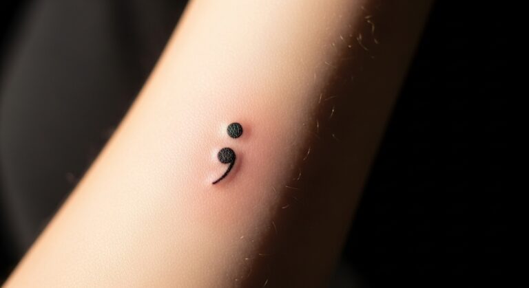 7 Healing Meaningful Semi Colon Tattoos That Tell a Story