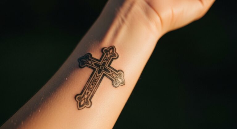 21 Inspiring Forearm Cross Tattoo Designs That Tell a Story