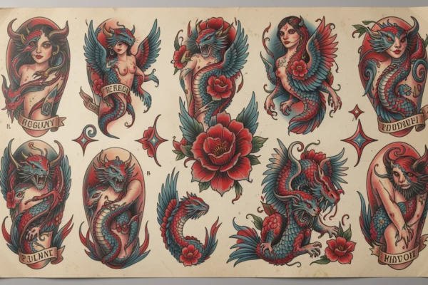 15 Aesthetic Colorful Old School Tattoos Worth Stealing