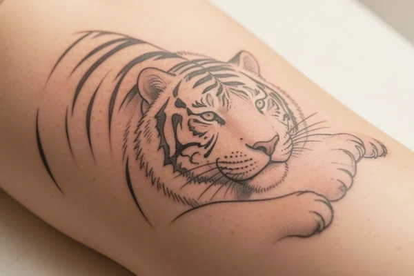 13 Rare Minimalist Tiger Tattoos Every Woman Will Love