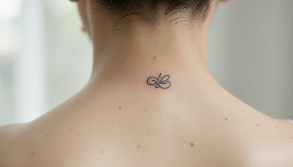 Small Back Of Neck Tattoo