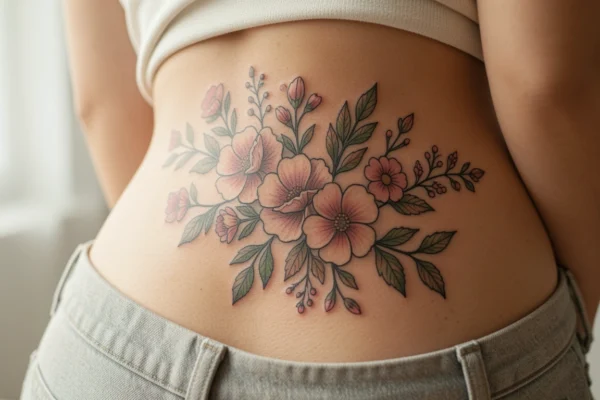 25 Beautiful Floral Lower Back Tattoos Every Woman Will Love
