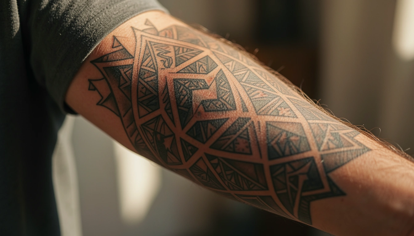 35 Charming Geometric Arm Tattoo Ideas Made for Bold Men