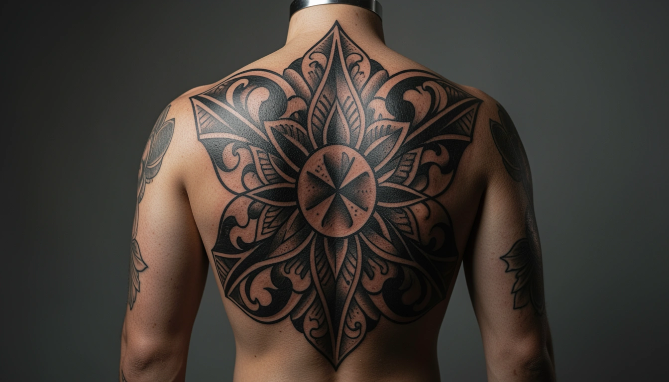25 Gorgeous Blackwork Back Tattoos for Every Man Will Love