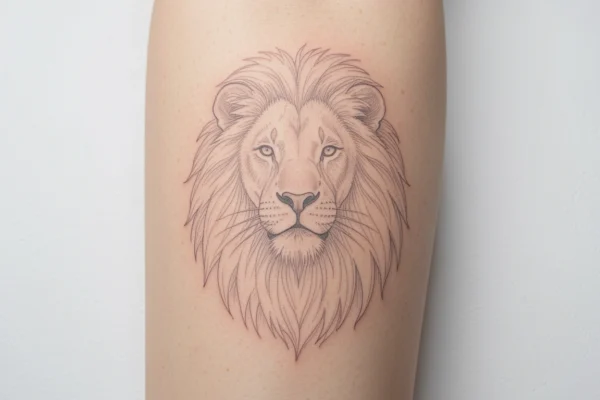 11 Cool Fine Line Lion Tattoos That Empower You