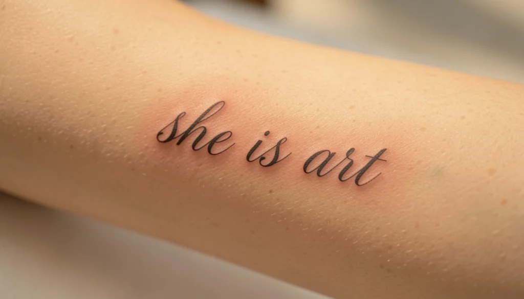 Elegant She Is Art Tattoo