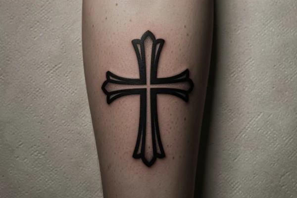 33 Inspiring Blackwork Cross Tattoos That Tell a Story