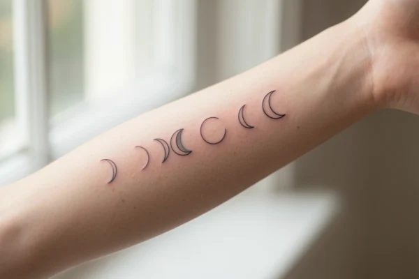 12 Dreamy Minimalist Moon Phases Tattoos You’ll Want to Try