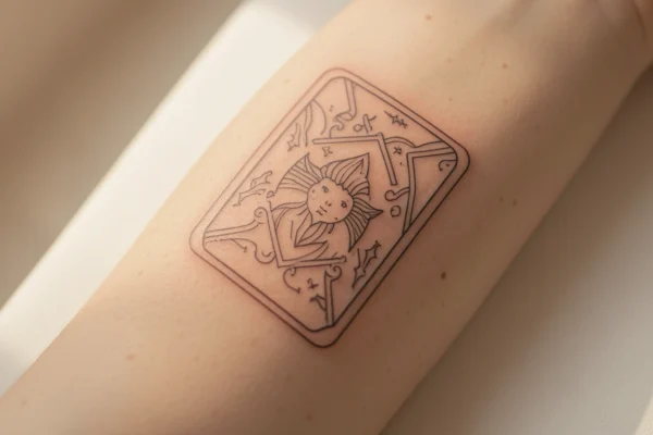33 Stunning Minimalist Tarot Card Tattoos Worth Stealing