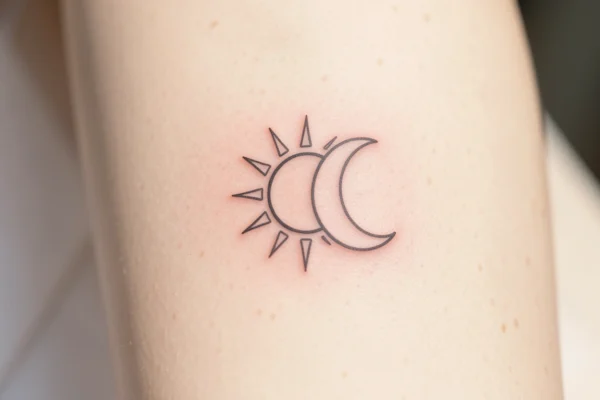 23 Aesthetic Minimalist Sun Moon Tattoos You’ll Want to Try