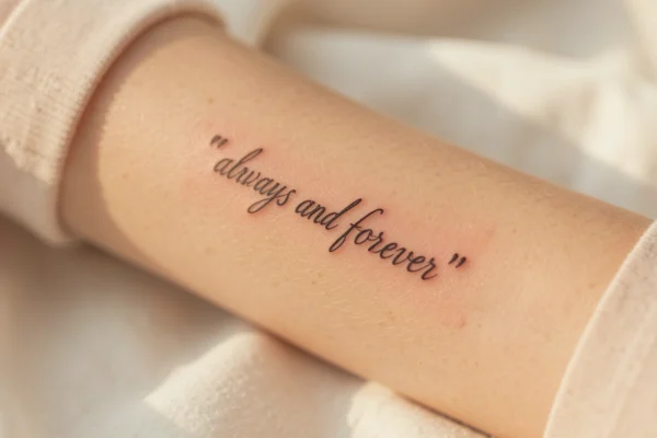 17 Heartfelt Delicate Always and Forever Tattoos to Honor Your Journey