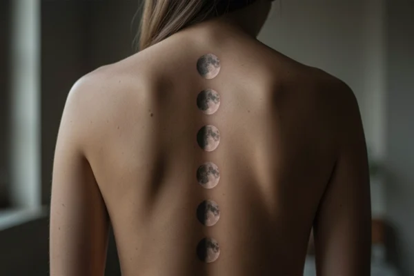 30 Elegant Spine Moon Phases Tattoos Worth the Pain