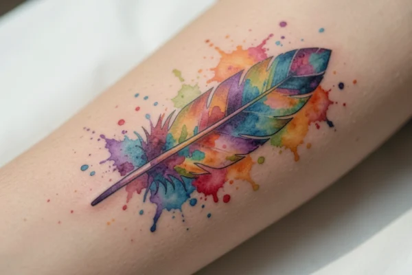 31 Creative Watercolor Feather Tattoo Design Going Viral in 2026