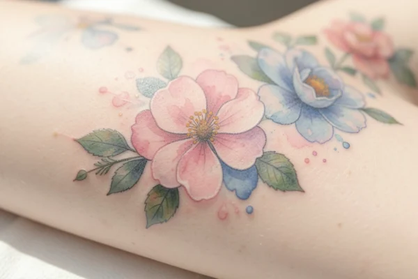 30 Dainty Watercolor Flower Tattoo Designs Worth Stealing